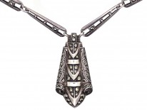 Art Deco Silver & Marcasite Necklace