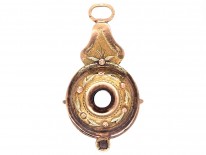 Georgian Three Colour Gold Miniature Quizzing Glass