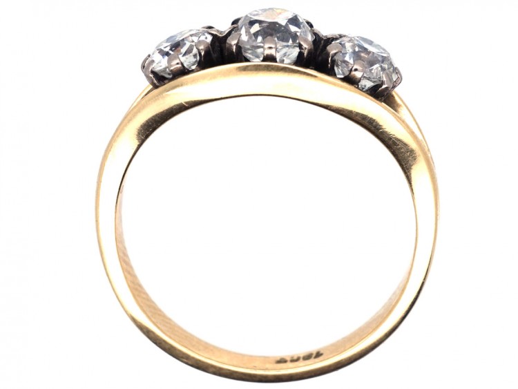 18ct Gold & Platinum, Diamond Three Stone RIng