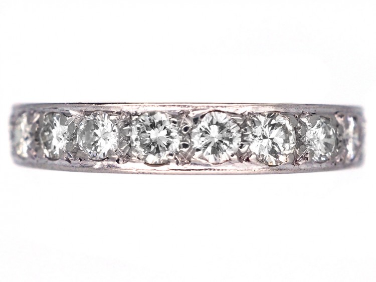 18ct White Gold & Diamond Half Eternity Ring