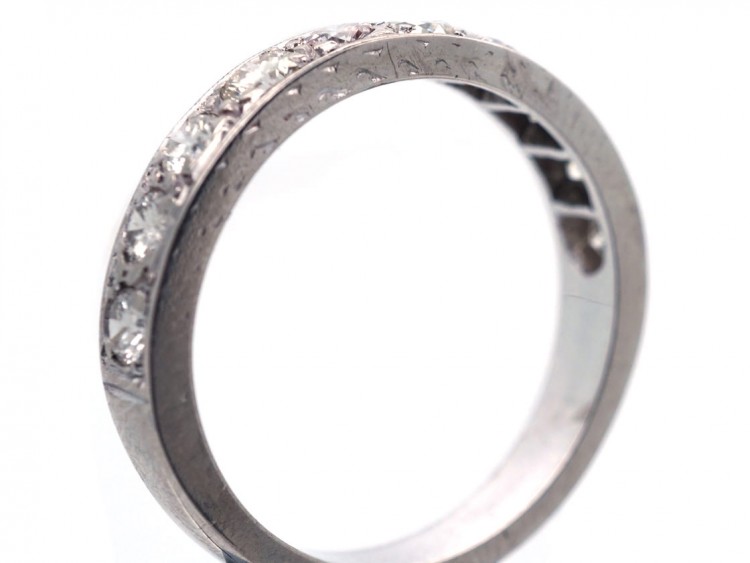 18ct White Gold & Diamond Half Eternity Ring