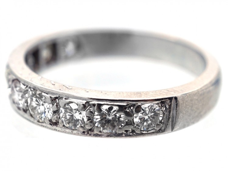 18ct White Gold & Diamond Half Eternity Ring