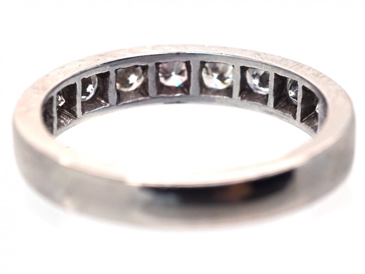 18ct White Gold & Diamond Half Eternity Ring