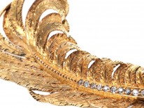 18ct Gold & Diamond Feather Brooch by Black Starr & Frost