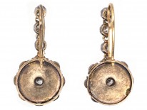 Art Deco Diamond ​& Enamel Drop Cluster Earrings