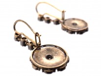 Art Deco Diamond ​& Enamel Drop Cluster Earrings