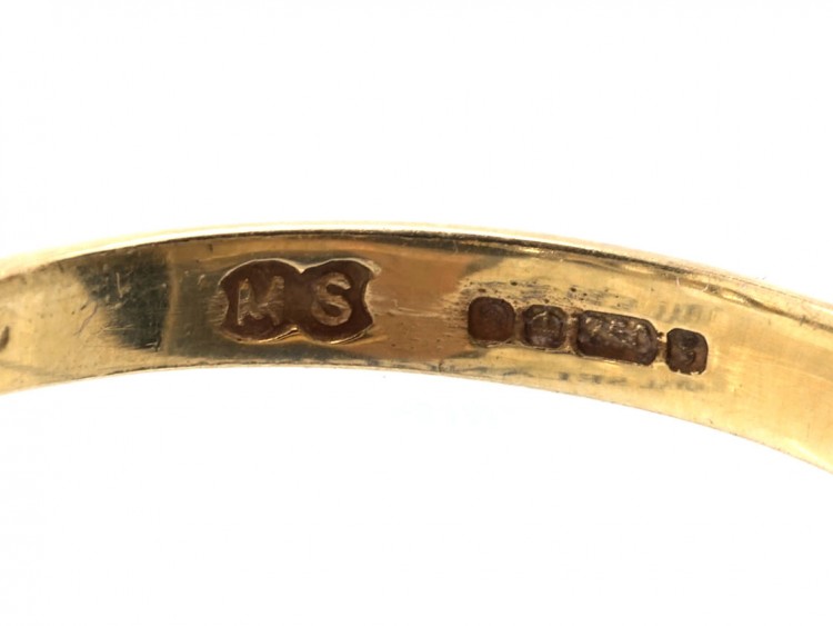 Art Deco 18ct Gold, Three Stone Diamond Ring