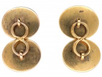 19th Century Indian 18ct Gold Cufflinks With Miniatures