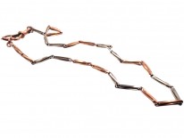 Edwardian 9ct White & Yellow Gold Albert Chain