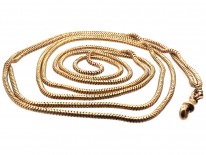 Victorian 15ct Gold Long Guard Chain