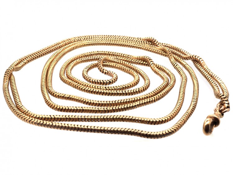 Victorian 15ct Gold Long Guard Chain