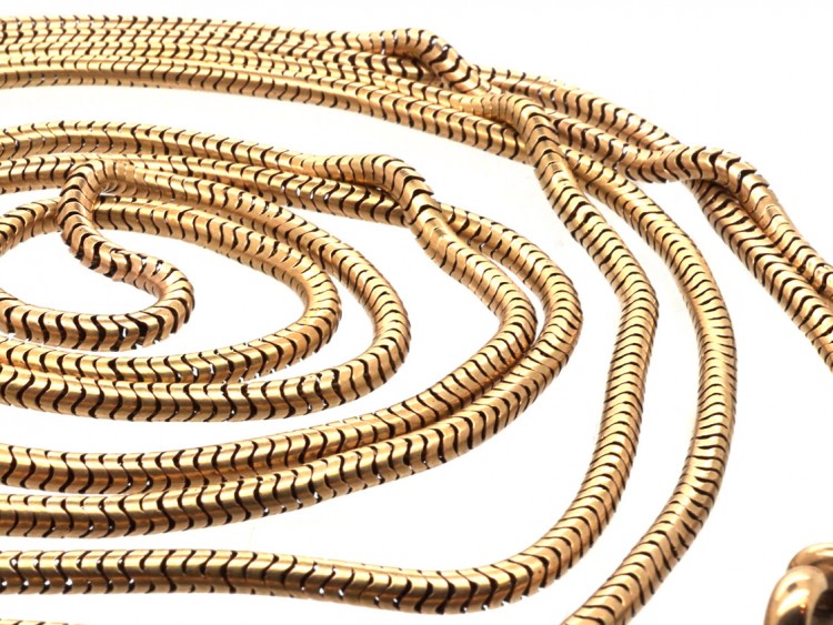 Victorian 15ct Gold Long Guard Chain
