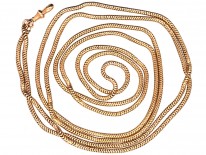 Victorian 15ct Gold Long Guard Chain