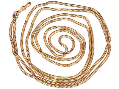 Victorian 15ct Gold Long Guard Chain