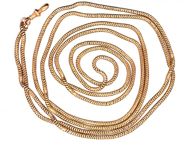 Victorian 15ct Gold Long Guard Chain