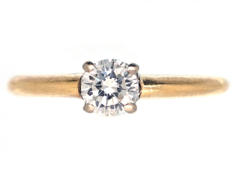 18ct Gold Diamond Solitaire Ring