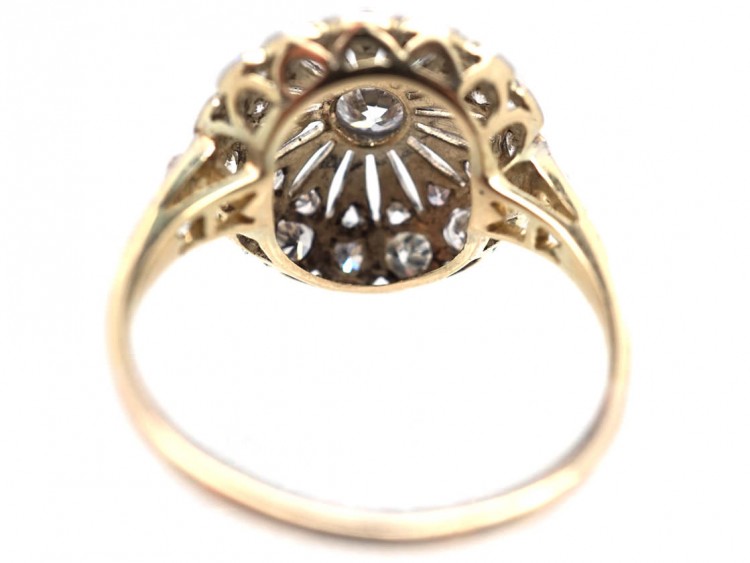 Edwardian 18ct Gold ​& Platinum, Diamond Starburst Ring
