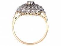 Edwardian 18ct Gold ​& Platinum, Diamond Starburst Ring
