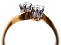 18ct Gold & Diamond Crossover Boodle & Dunthorne Ring