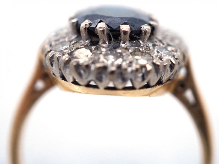 18ct Gold, Sapphire & Diamond Cluster Ring