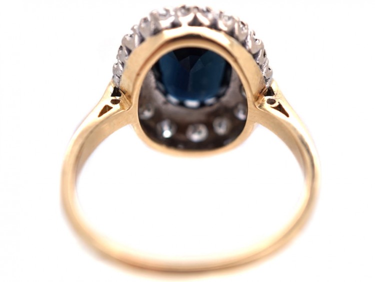 18ct Gold, Sapphire & Diamond Cluster Ring