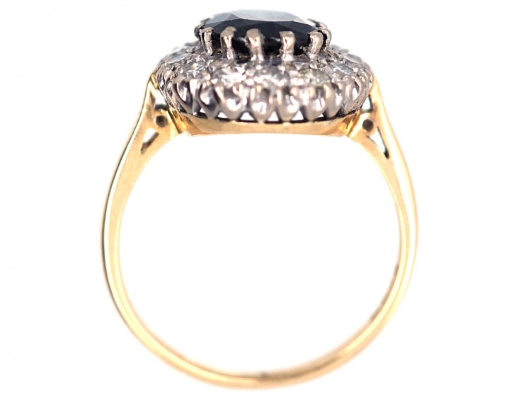 18ct Gold, Sapphire & Diamond Cluster Ring