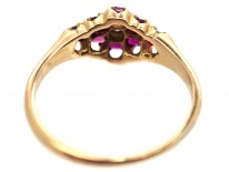 Edwardian 18ct Gold, Ruby & Diamond Cluster Ring