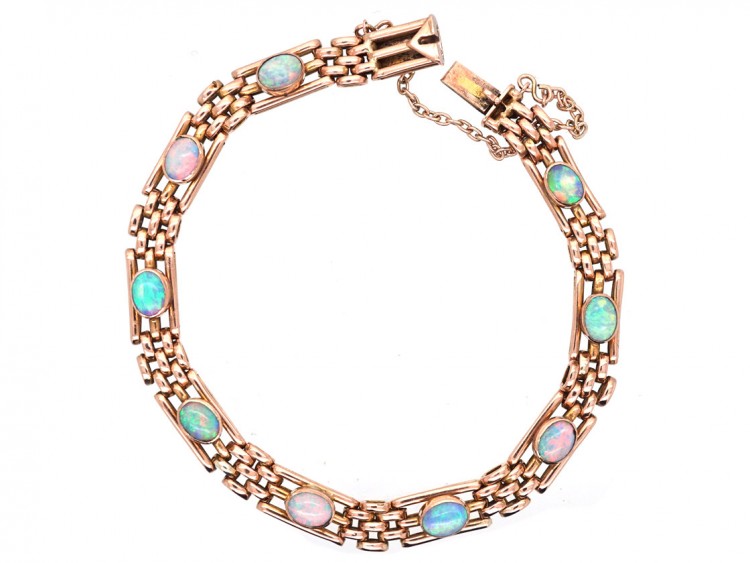 Edwardian 9ct Gold & Opal Bracelet