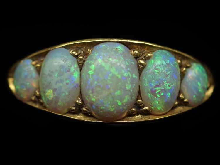 Victorian Five Stone Opal Ring