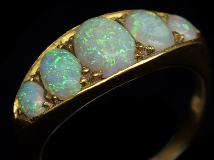 Victorian Five Stone Opal Ring