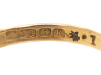 Edwardian 18ct Gold, Ruby and Diamond Boat Shaped Ring