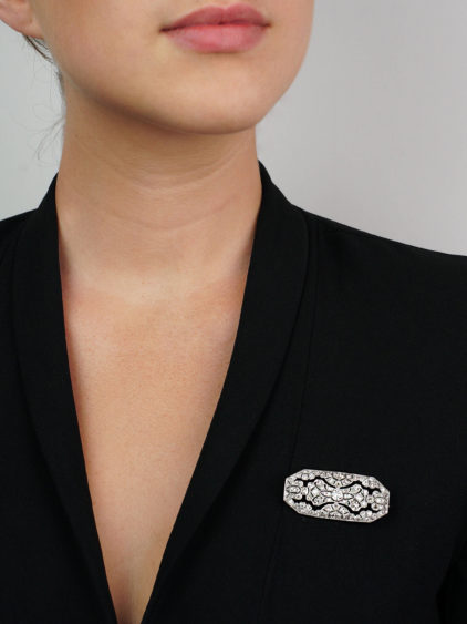 Art Deco Platinum & Diamond Brooch