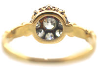 Edwardian 18ct Gold Diamond Cluster Ring