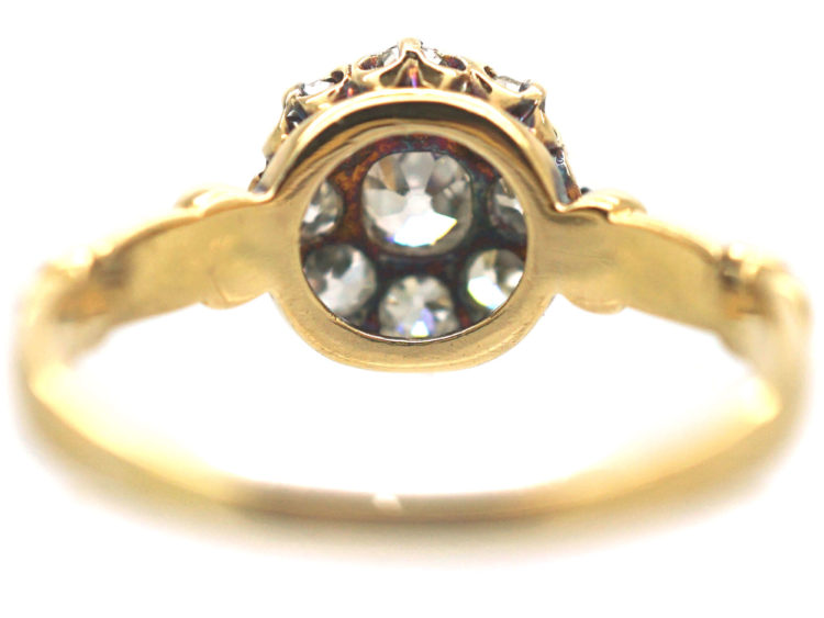 Edwardian 18ct Gold Diamond Cluster Ring