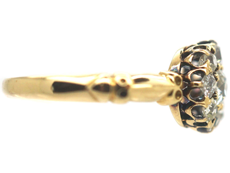 Edwardian 18ct Gold Diamond Cluster Ring