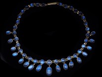 Edwardian 15ct Gold Moonstone Festoon Necklace