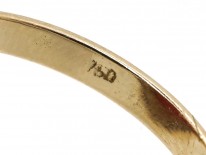 Large Oval 18ct Gold & Coral Ring