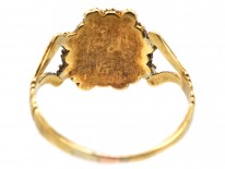 Georgian 15ct Gold, Turquoise ​& Natural Split Pearl Cluster Ring