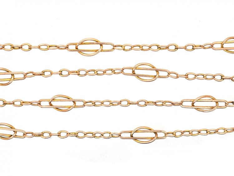 Art Nouveau 9ct Gold Short Chain
