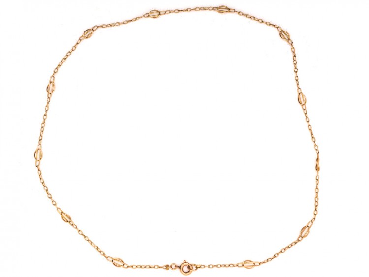 Art Nouveau 9ct Gold Short Chain