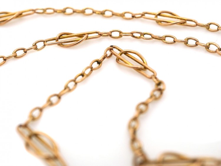 Art Nouveau 9ct Gold Short Chain