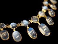 Edwardian 15ct Gold Moonstone Festoon Necklace