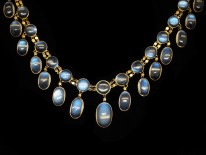 Edwardian 15ct Gold Moonstone Festoon Necklace