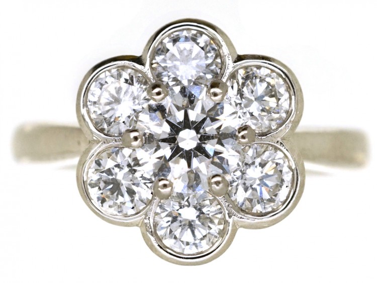 Platinum & Diamond Cluster Ring
