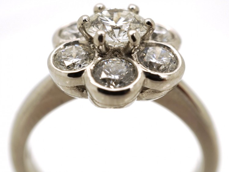 Platinum & Diamond Cluster Ring