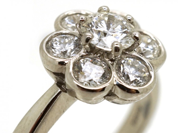 Platinum & Diamond Cluster Ring