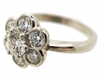 Platinum & Diamond Cluster Ring