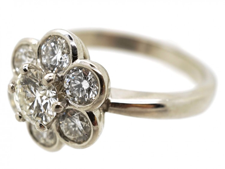 Platinum & Diamond Cluster Ring
