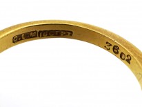 Edwardian 18ct Gold & Platinum, Diamond Three Stone Twist Ring