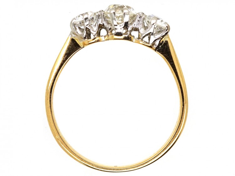 18ct Gold & Platinum, Diamond Three Stone Ring